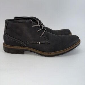 Mens Varese Leather Boots Gray Chuka 10